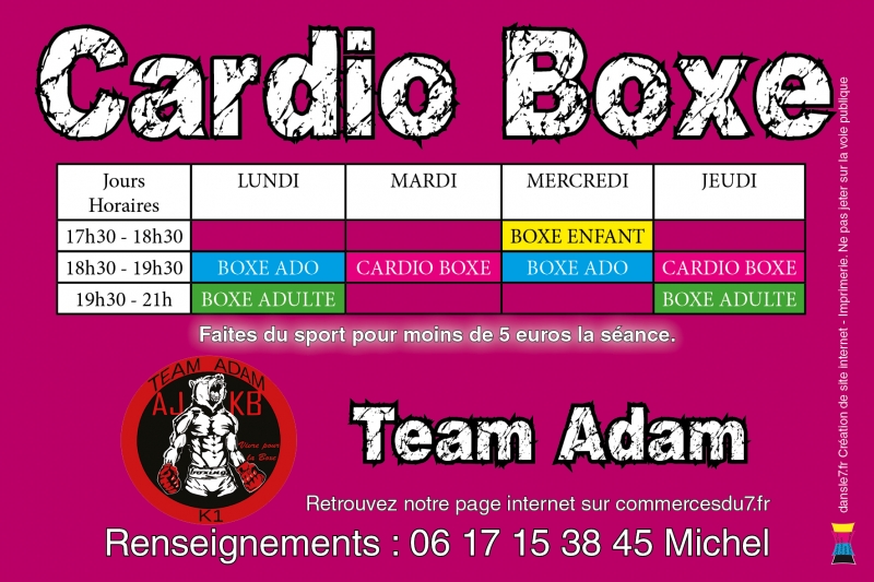Team Adam à plan de Campagne. Club de boxe, kick boxing, cardio boxe. Cours pour enfant, adulte, homme et femme