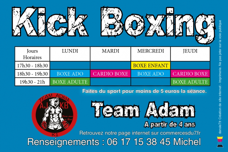 Team Adam à plan de Campagne. Club de boxe, kick boxing, cardio boxe. Cours pour enfant, adulte, homme et femme